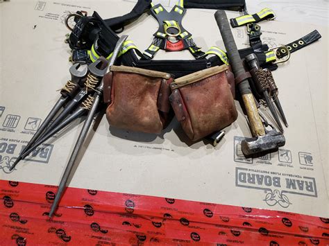 sheet metal tool belt|ironworker's tool belts.